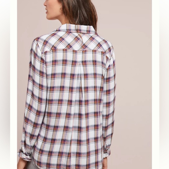 Anthropologie Cloth & Stone Eldorado Plaid Shirt Size M - Picture 8 of 8